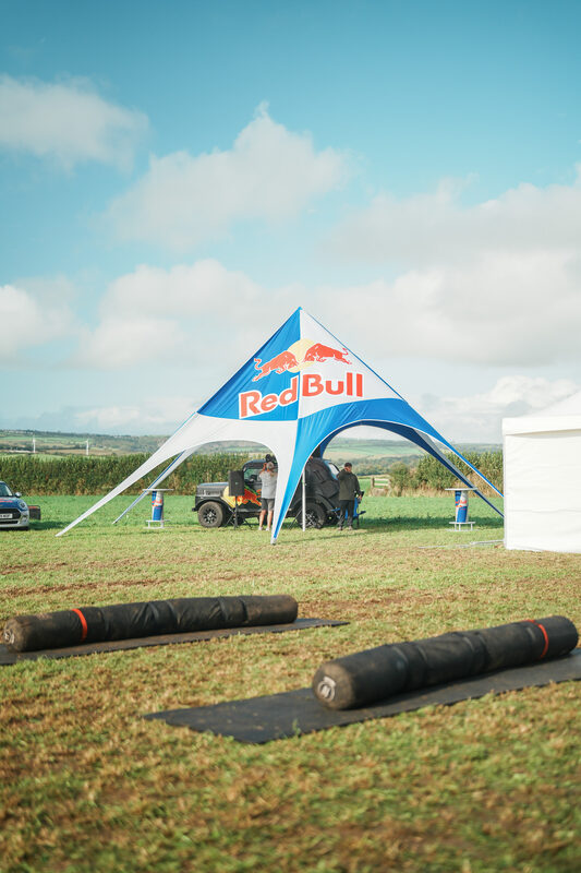 Tents overlooking the competition field